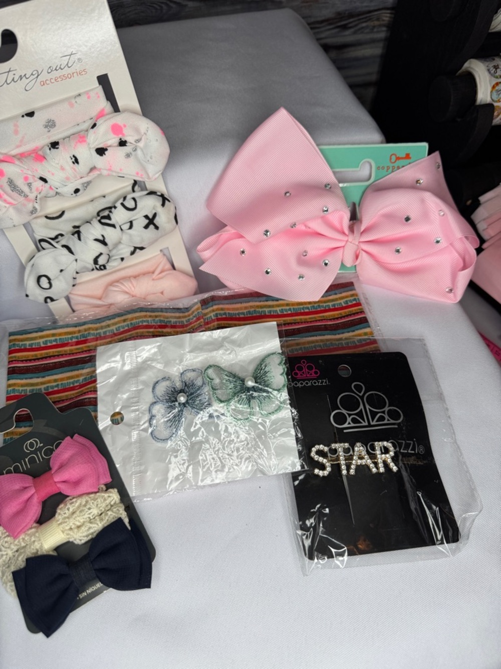 Girls Hair Accessories Lot Bows Headbands Clips Mixed Bundle